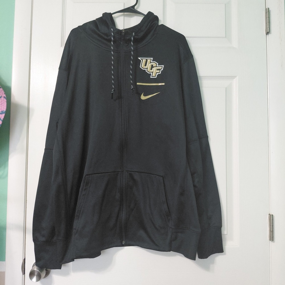Nike UCF Knights Therma-FIT Full Zip Hoodie Black Gold Mens XXL M42981